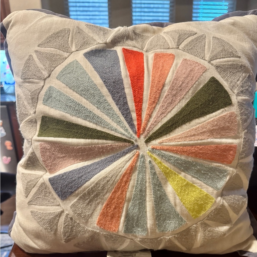 Colorful Geometric Throw Pillow
